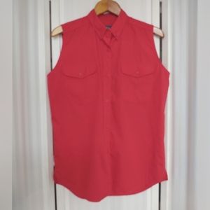 Woolrich red sleeveless blouse Size Large